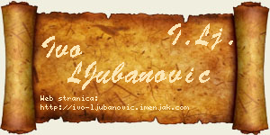 Ivo LJubanović vizit kartica